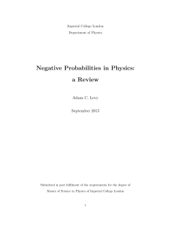 Negative Probabilities in Physics: a Review - Workspace