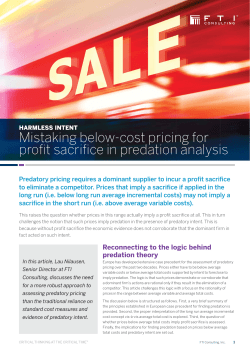Mistaking below-cost pricing for profit sacrifice in