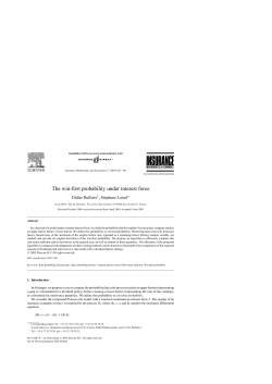 The win-first probability under interest force