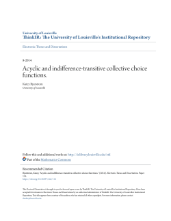 Acyclic and indifference-transitive collective choice functions.