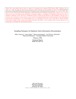 Sampling Strategies for Epidemic-Style Information