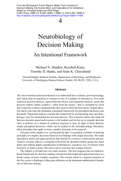 4 Neurobiology of Decision Making