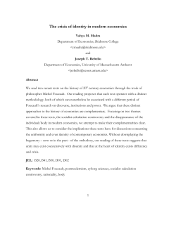 The crisis of identity in modern economics