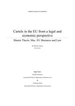 Cartels in the EU from a legal and economic perspective