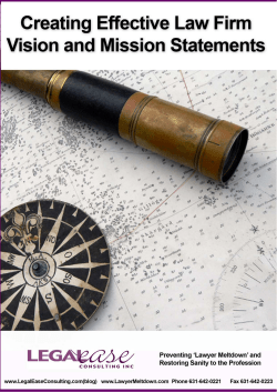 Creating your Personal/Law Firm Mission Statement