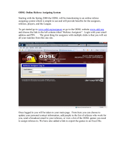 ODSL Online Referee Assigning System