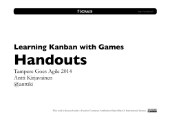 Learning Kanban with Games