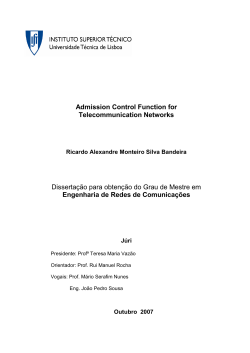 Admission Control Function for Telecommunication Networks