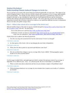 Student Worksheet - Arctic Ice