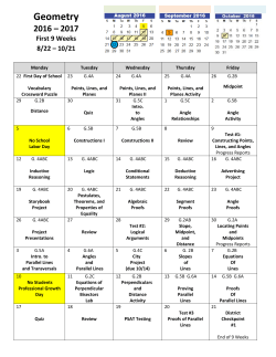 Geometry Calendar