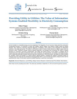 Providing Utility to Utilities: The Value of Information Systems