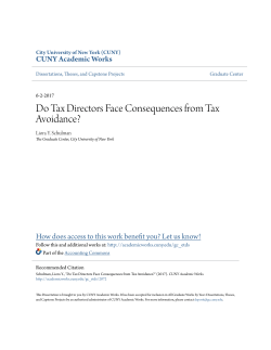 Do Tax Directors Face Consequences from Tax Avoidance?