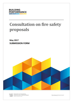 Consultation on fire safety proposals May 2017 SUBMISSION FORM