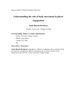 Understanding the role of body movement in player