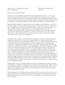 Sermon for the 2nd Sunday after Pentecost Church of the