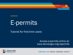 the e-permits tutorial