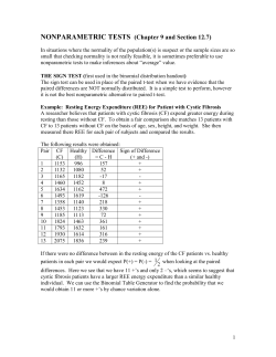 nonparametric tests - Winona State University