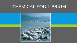 Chemical Equilibrium - Northwest ISD Moodle