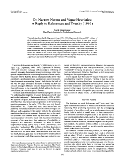 A Reply to Kahneman and Tversky (1996)