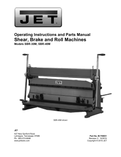 Shear, Brake and Roll Machines