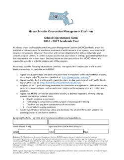 Massachusetts Concussion Management Coalition School