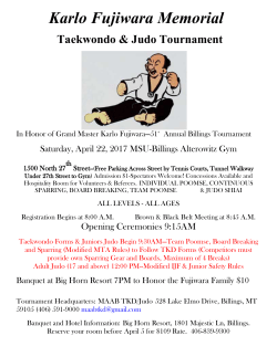 Karlo Fujiwara Memorial 2017 Rules