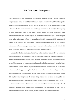 The Concept of Entrapment
