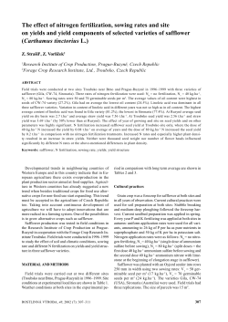 The effect of nitrogen fertilization, sowing rates and site on yields