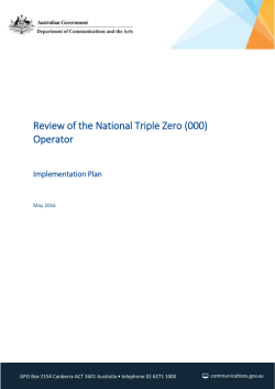 Review of the National Triple Zero (000)