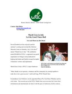 Mardi Gras in July Let the Good Times Roll