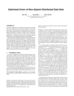 Optimized Union of Non-disjoint Distributed Data Sets
