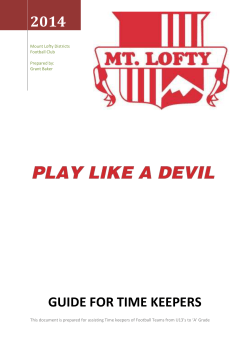 guide for TIME KEEPERS