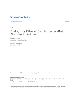 Binding Early Offers as a Simple, if Second