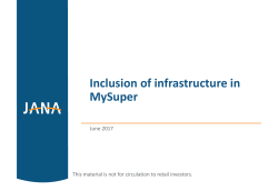 Inclusion of infrastructure in MySuper