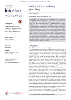 Towards a richer evolutionary game theory