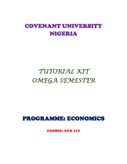 ecn225 tutorial kit - Covenant University