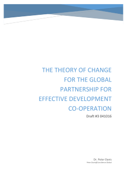 The Theory of change for the global partnership for effective