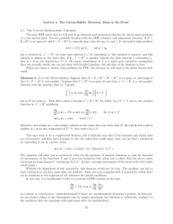 Lecture 4. The Cartan-K&auml;hler Theorem: Ideas in the Proof 4.1. The
