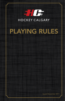 playing rules - Hockey Calgary