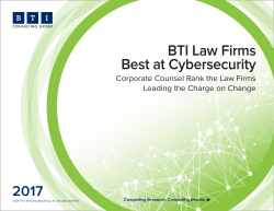 BTI Law Firms Best at Cybersecurity 2017