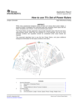 How to use TI?s Set of Power Rulers