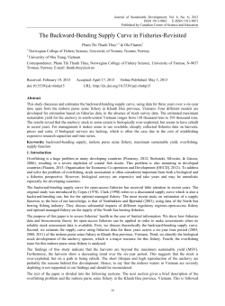 The Backward-Bending Supply Curve in Fisheries