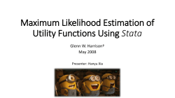 Maximum Likelihood Estimation of Utility Functions Using Stata