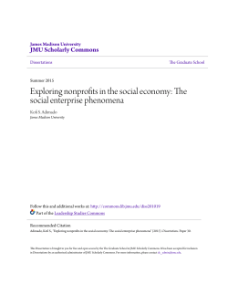 Exploring nonprofits in the social economy: The social enterprise