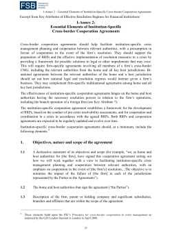 Institution-specific Cross-border Cooperation Agreements