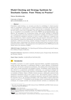 Model Checking and Strategy Synthesis for Stochastic Games: From