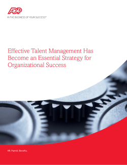 Effective Talent Management Has Become an Essential Strategy for