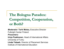 The Bologna Paradox: Competition, Cooperation