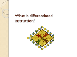 Diving Deeper into Differentiated Instruction