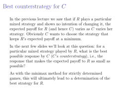 Mixed strategy games